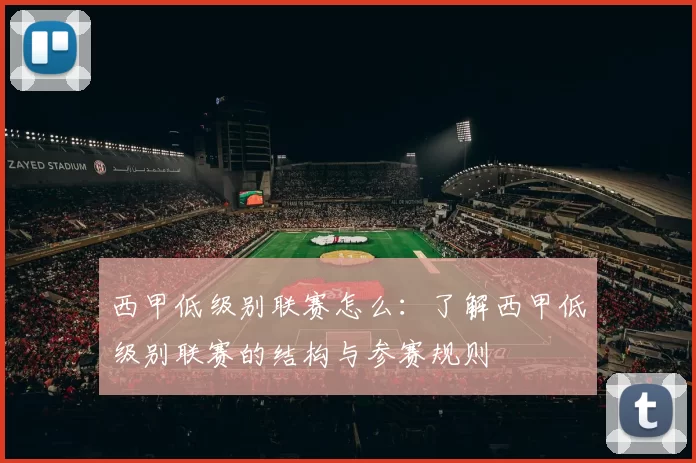 西甲低级别联赛怎么：了解西甲低级别联赛的结构与参赛规则
